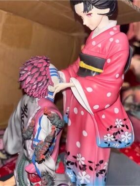 Demon Slayer Kimetsu no Yaiba Tanjiro and Nezuko pink kimono anime